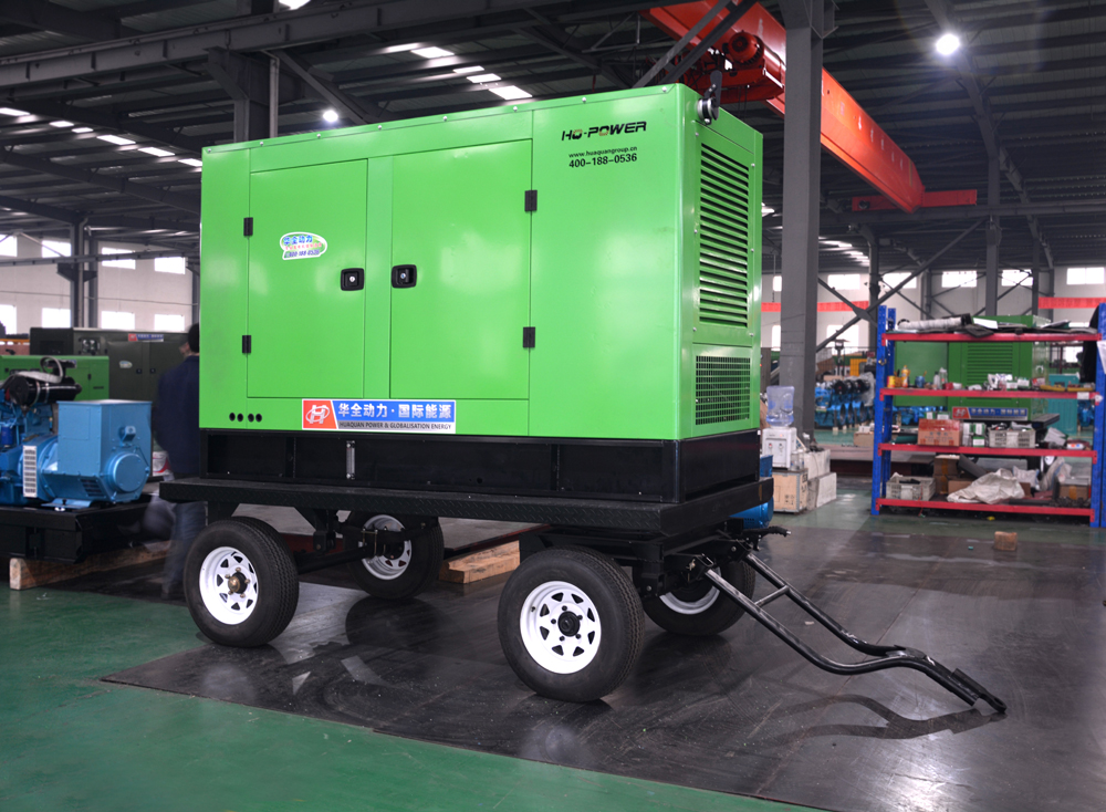 100kw康明斯發(fā)電機組（移動拖車+防雨棚）